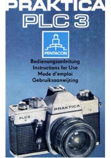 Praktica (VEB) PLC 3 manual. Camera Instructions.